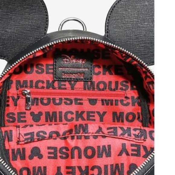 Mickey Mouse Convertible Backpack Black & Red Disney & Loungefly SEALED PACKAGE main image 10